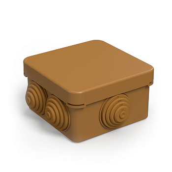 Промрукав Коробка распределительная 40-0200-8001 для о/п безгалогенная (HF) бук 70х70х40 (132шт/кор)