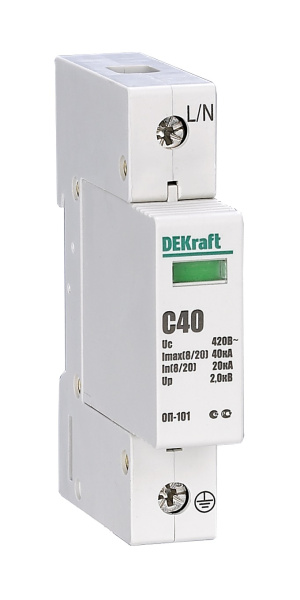Купить Dekraft Ограничитель перенапряжений 1P 40кА класс C 440В
