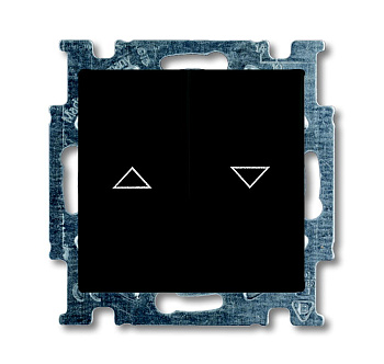 ABB BJB Basic 55 Шато (чёрн) Выключатель жалюзийный кнопочный 2CKA001413A1098