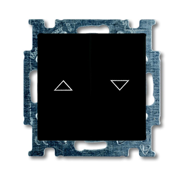 ABB BJB Basic 55 Шато (чёрн) Выключатель жалюзийный кнопочный 2CKA001413A1098