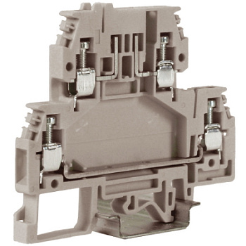 DKC DSFA.4GR, зажим с 2 уровнями, верхний под предохранитель 4 кв.мм серый