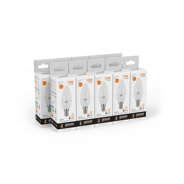 Купить Gauss Лампа Elementary Свеча 12W 880lm 3000K Е14 LED 33112