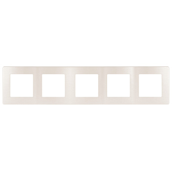 ЭРА Рамка для розеток и выключателей Серия 12 12-5105-15 на 5 постов, Сатин, перламутр
