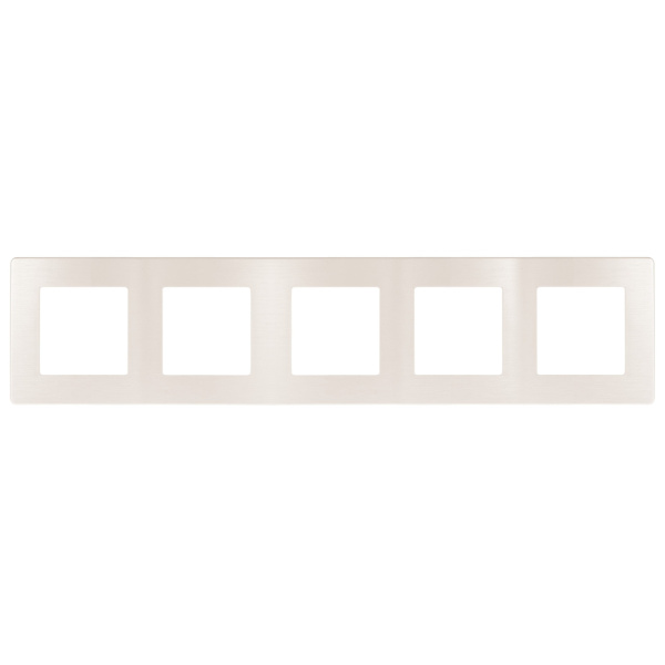 ЭРА Рамка для розеток и выключателей Серия 12 12-5105-15 на 5 постов, Сатин, перламутр