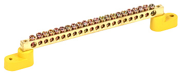 IEK Шина PE земля на двух угловых изол ШНИ-6х9-22-У2-Ж