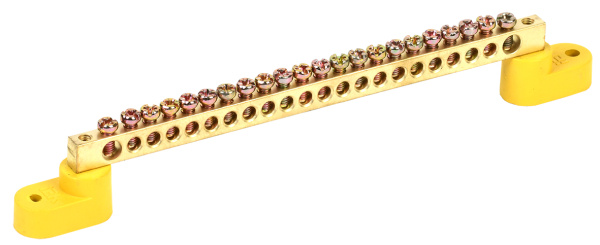 IEK Шина PE земля на двух угловых изол ШНИ-6х9-22-У2-Ж