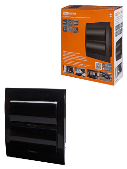 TDM Бокс ЩРВ-П-24 модуля встраиваемый пластик IP41, Антрацит SQ0902-1006