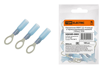 TDM Наконечник НКИ-Т 2,5–4 кольцо в термоусаживаемой манжете (100шт) SQ0589-0005