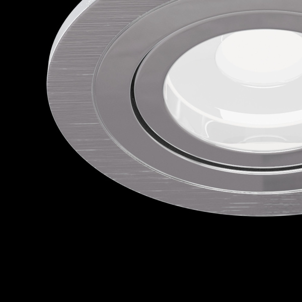 Купить Maytoni Technical Atom Серебро Встраиваемый светильник GU10 50W DL023-2-01S