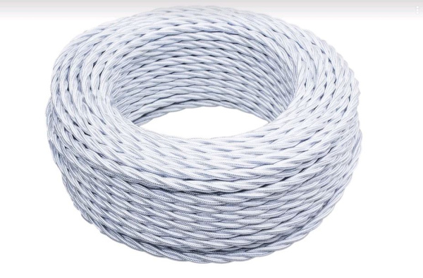 BIRONI Белый глянец Витой провод 3*0,75 150м B1-432-071-150