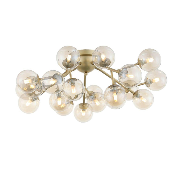 ST LUCE SL438.202.20 Люстра потолочная  Золото/Коньячный G9 20*28W ST LUCE SL438.202.20 Люстра потолочная  Золото/Коньячный G9 20*28W