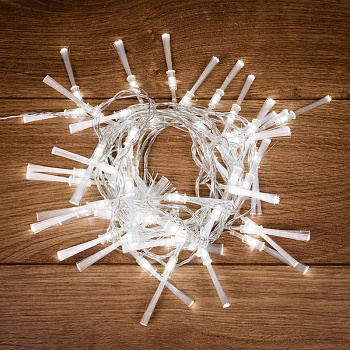 NEON-NIGHT Гирлянда светодиодная "Кисточки" 48 LED БЕЛЫЕ 5 метров 303-035