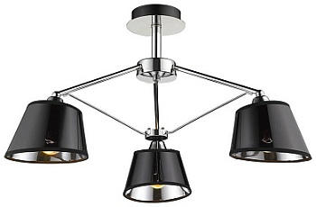 VELANTE 296-107-03 Люстра потолочная Хром/Черный E27 3*60W
