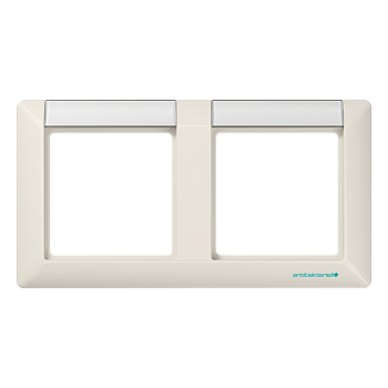 JUNG Рамка 2-кратная с полем для надписи слоновая кость ABAS5820NA