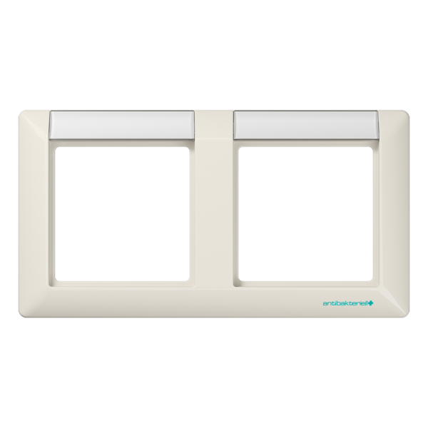 JUNG Рамка 2-кратная с полем для надписи слоновая кость ABAS5820NA