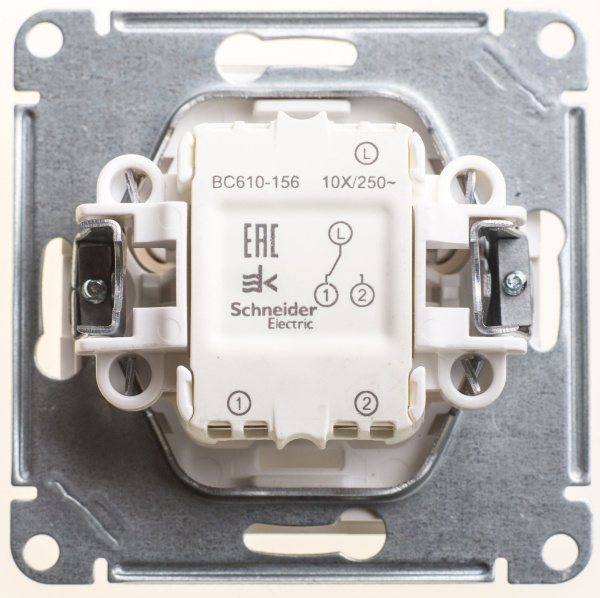 Купить SE Wessen 59 Матовый хром Переключатель 1-клавишный, 10АХ VS610-156-5-86