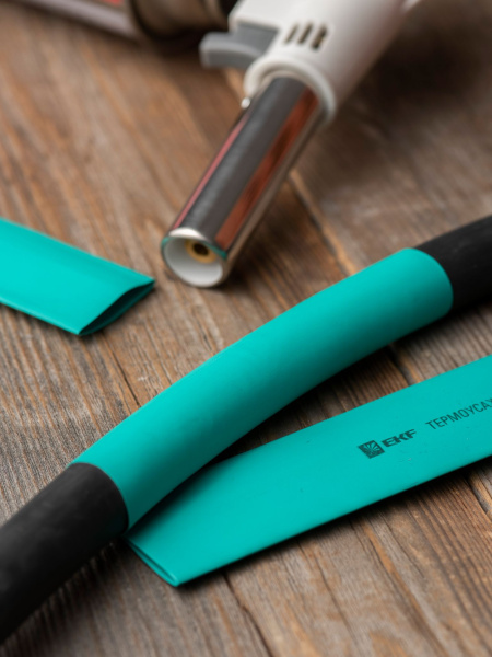 Купить EKF PROxima Термоусаживаемая трубка ТУТ нг 25/12,5 зелёная рулон