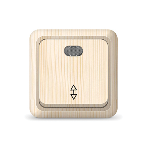 UNIVersal "Олимп" Выключатель Сосна 1 кл. проходной с подсветкой 5560810