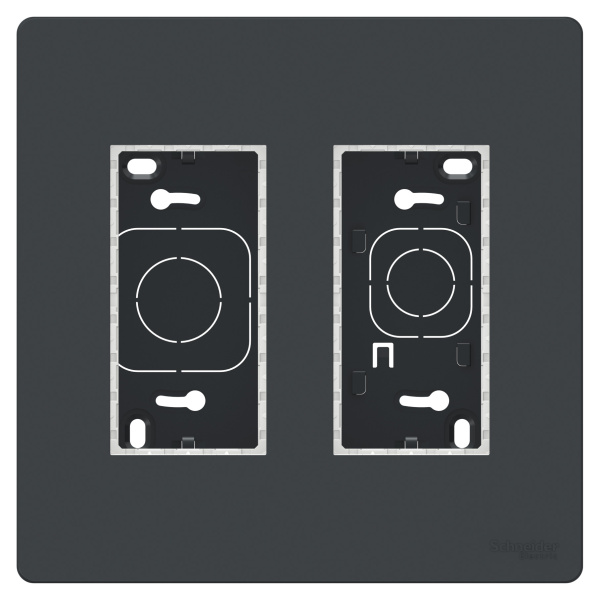 Купить SE Unica System+ Антрацит Блок открытой установки 2х2 NU122454