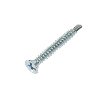 Kranz Саморез оконный сверло, 3.9х32, белый цинк, короб (500 шт./уп.) KR-01-3722-0012