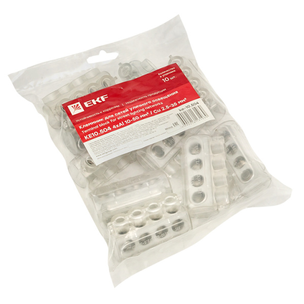 Купить EKF PROxima Клеммник для сетей уличного освещения KE10.504 Al 4x10-50 мм / Cu 2.5-35 мм