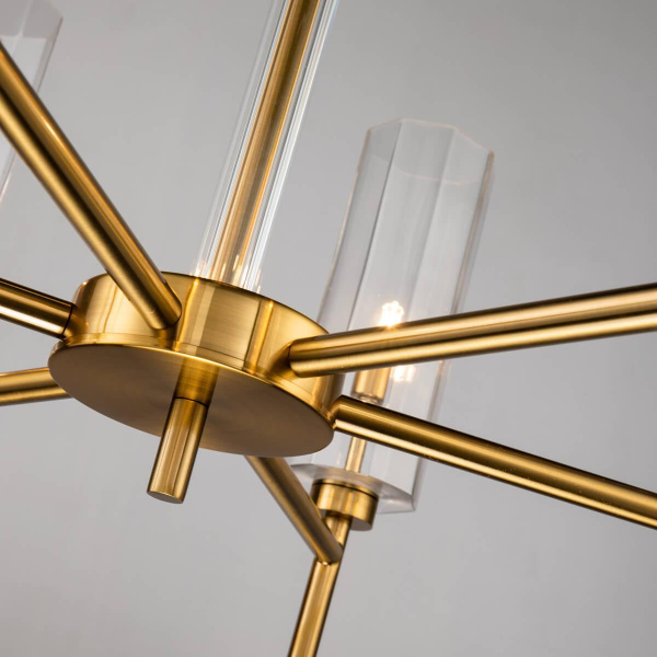 Купить Favourite 2648-6P подвесная люстра Каркас цвета латунь, плафоны из прозрачного стекла