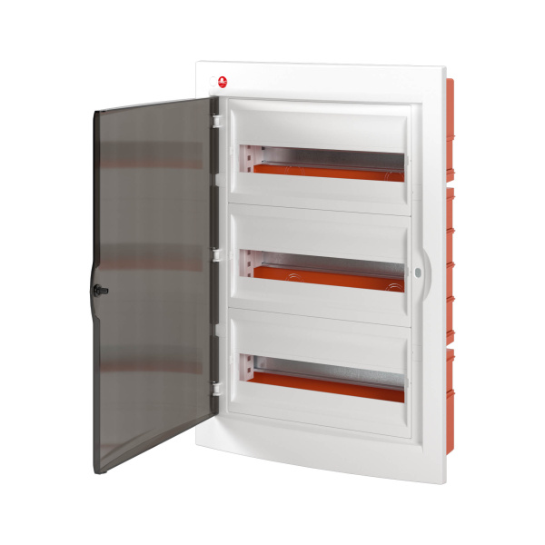 Купить DKC Щиток встраиваемый с дверцей 54 мод.,IP41, белый, с клеммным блоком 160А