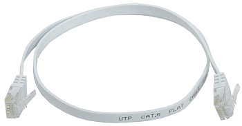 IEK ITK Коммутационный шнур плоский категория6 UTP 0,5м белый PC08-C06U-D05M-FL