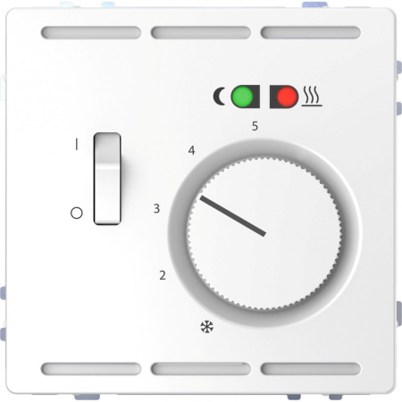 SE Merten D-Life Белый Лотос Терморегулятор теплого пола с центральной платой с выключателем +4м 230В MTN5764-6035