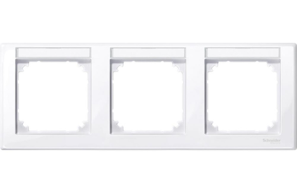 Купить SE Merten SM Бел Актив Рамка 3-ая с полем для надписи (MTN471325)