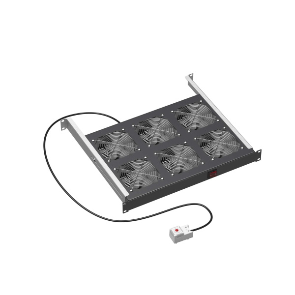 Купить DKC 19" Вентиляторный модуль 6 вентиляторов с термостатом для 19" IT-корпусов ДКС серии STI/CQE, RAL9005