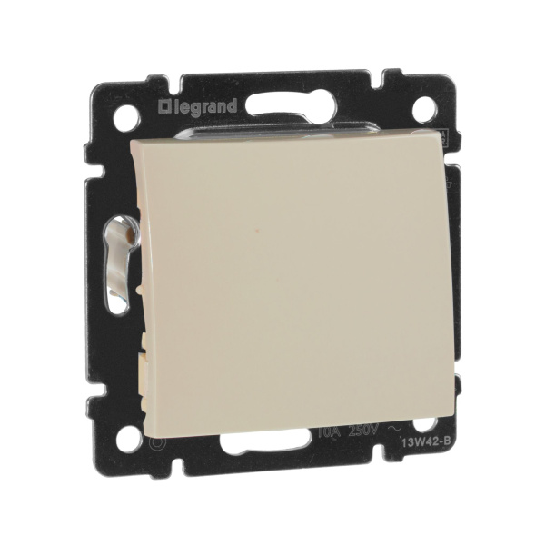 Купить Legrand Valena Крем Выключатель кнопочный 1-клавишный 774311
