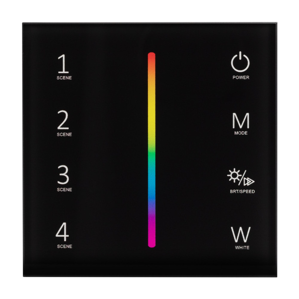 Купить Arlight Панель SMART-P22-RGBW-G-IN Black (12-24V, 4x3A, Sens, 2.4G) (IP20 Пластик, 5 лет) 033766