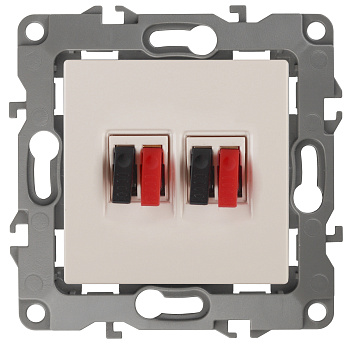 ЭРА 12-3112-02 Слоновая кость Розетка аудио двойная, IP20, 12