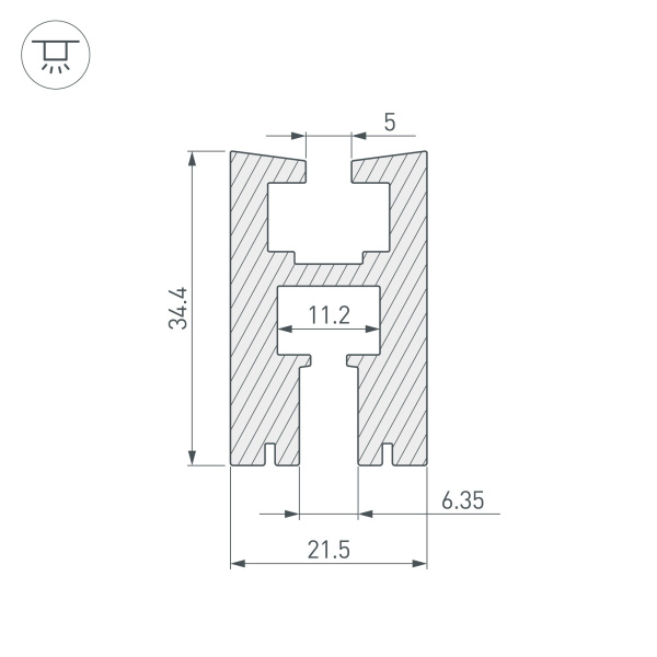 Купить Arlight Профиль EX-2000 (Алюминий) 013208