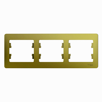Systeme Electric Glossa Фисташковый Рамка 3-ая, горизонтальная