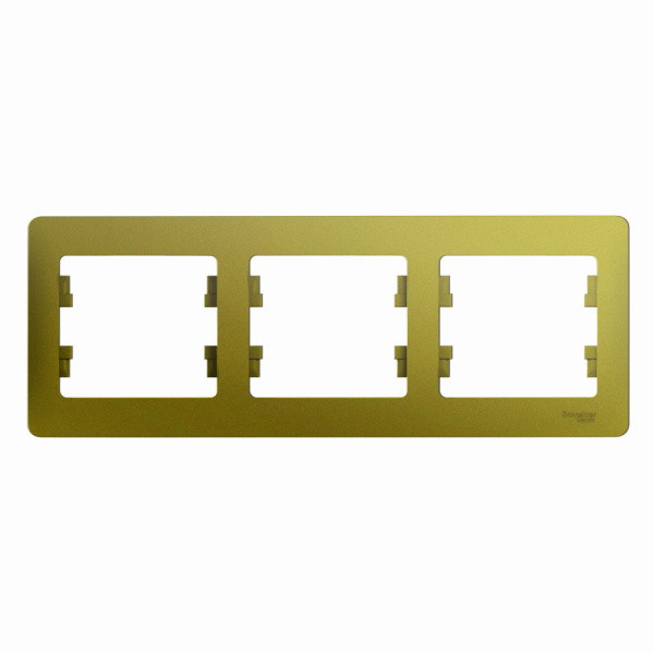 Systeme Electric Glossa Фисташковый Рамка 3-ая, горизонтальная