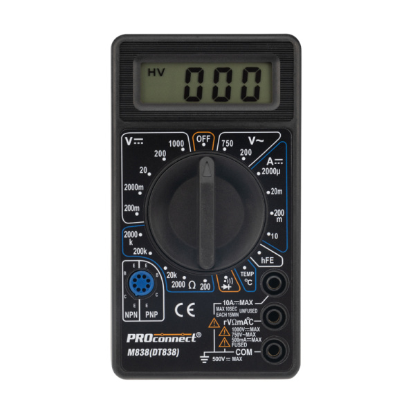 PROconnect Портативный мультиметр M838 (DT838) 13-3013
