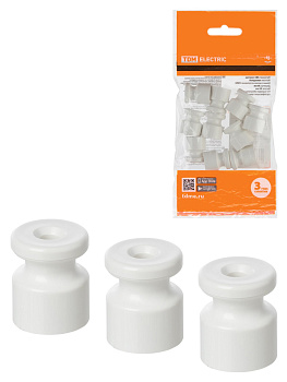 TDM Изолятор пластиковый белый (10 шт) SQ2804-0001