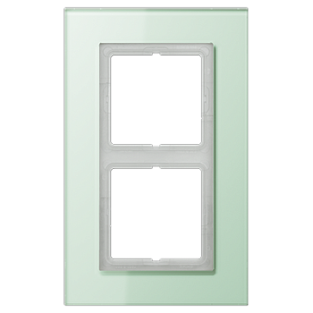 JUNG LS plus Стекло Светло-зеленое Рамка 2-ая LSP982GLAS