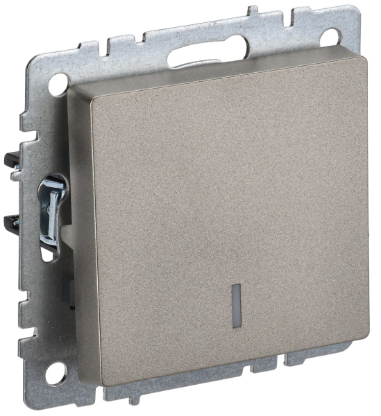 IEK BRITE BASE Шампань Выключ. 1-кл. прох. с инд. 10А ВС10-1-7-БрШ