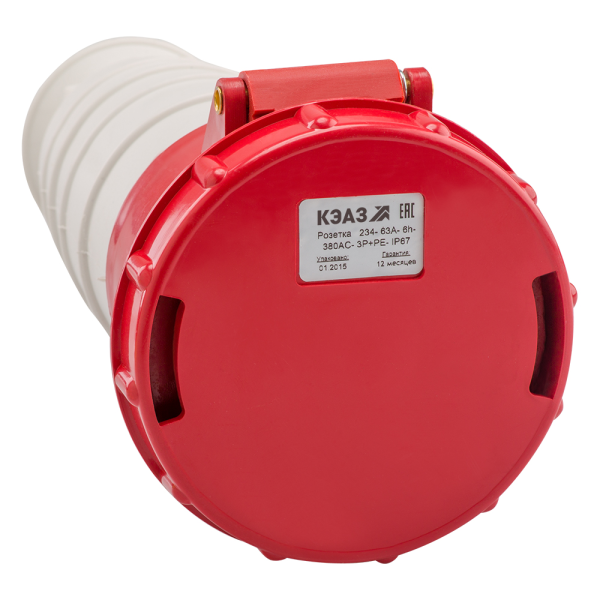 КЭАЗ Розетка кабельная 234-63А-6h-380AC-3P+PE-IP67