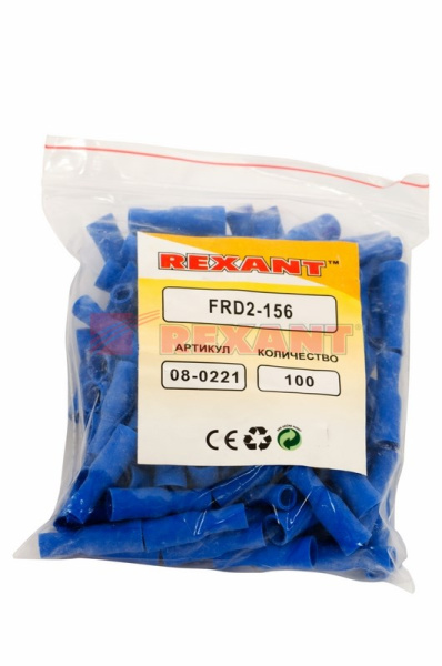 Купить Разъем ШТЕКЕРНЫЙ изолированный гнездо - 4мм 1.5-2.5мм² (РШи-м 2.5-4 / РШИм 2-5-4 ) синий Rexant 08-0221