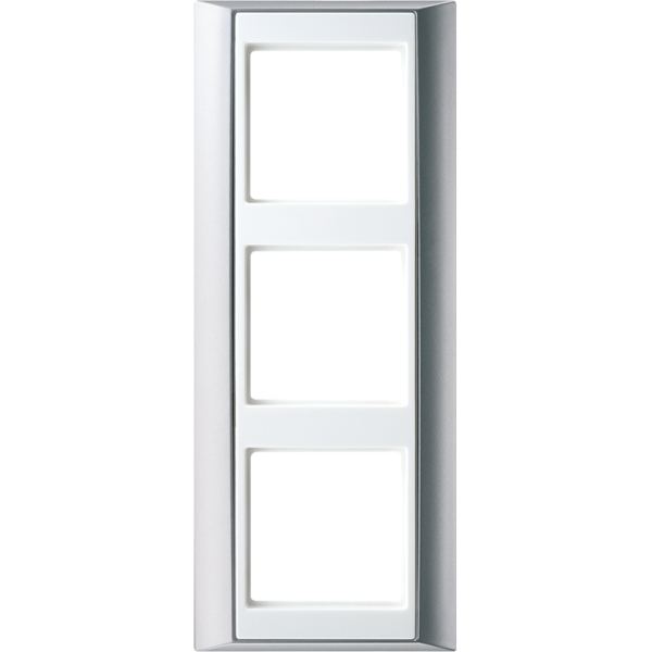 JUNG A 500 Алюминий/Белая Рамка 3-ая AP583ALWW