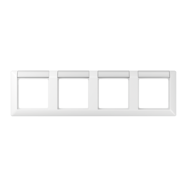 JUNG Рамка 4-кратная с полем для надписи для горизонтальной установки белая AS5840NAWW
