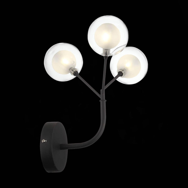 Купить ST Luce SL376.401.03 Бра Черный/Прозрачный, Белый G4 LED 3*2W