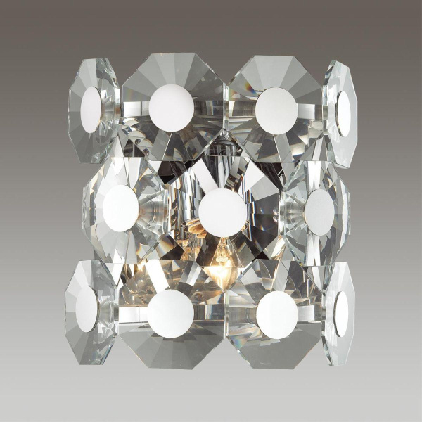 Купить Odeon Light 4973/1W HALL ODL22 373 хром/хрусталь Бра E14 1*40W TOKATA