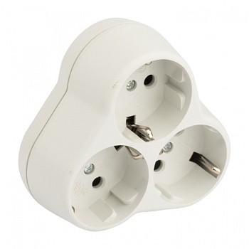 EKF PROxima Тройник 3 гн. с/з круглый бел. 16А 250В ATK16-3