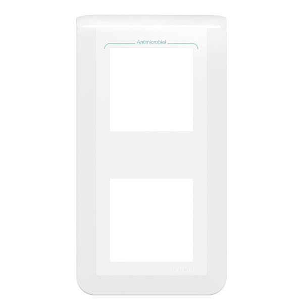 Купить Legrand Mosaiс Рамка - Программа Mosaic - 2x2 модуля - вертикальная - антимикробная 078723L