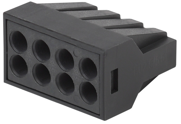 ЭРА NO-224-55 Клемма СМК с пастой, серия 308, 8 отверстий, 0,5-2,5 мм2 (упак. 50 шт.)